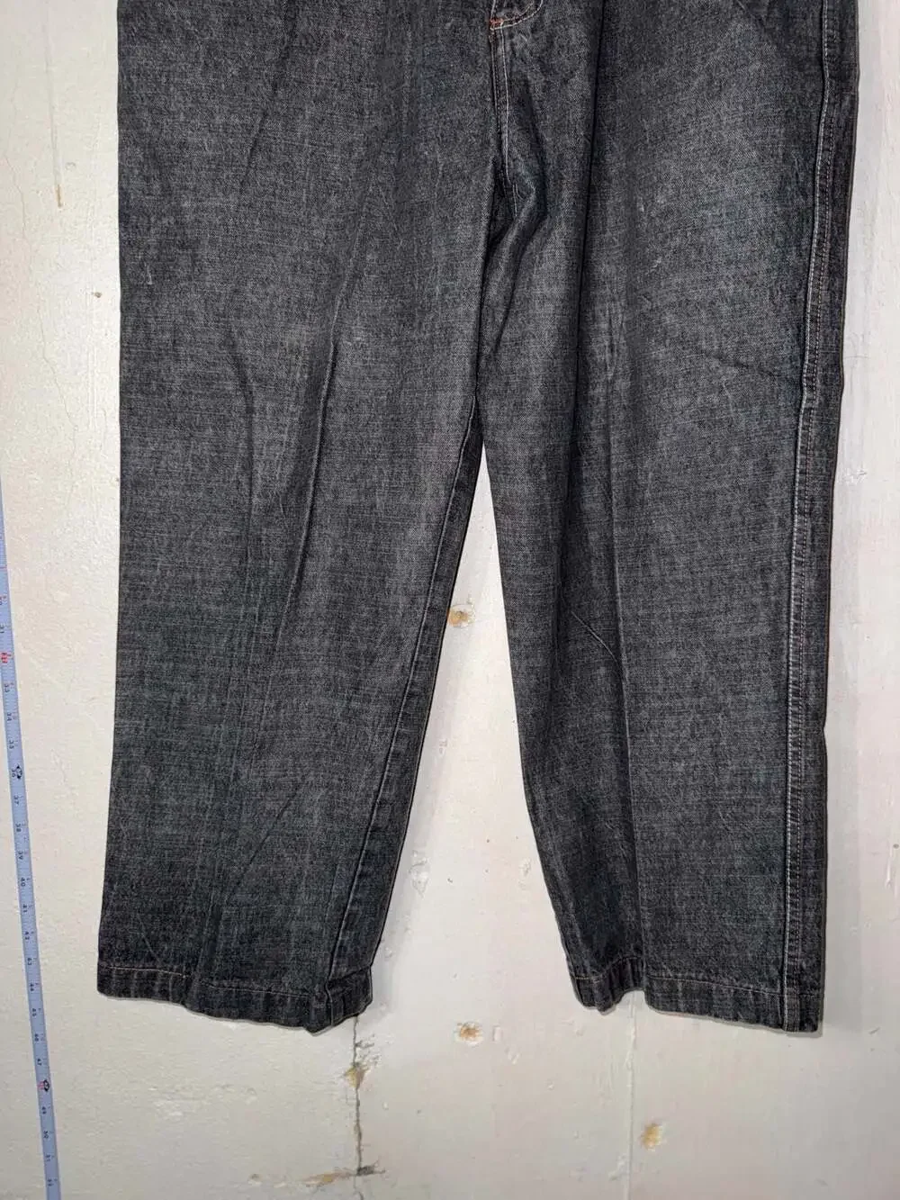 Platinum FUBU Fat Albert Vintage Baggy Black Denim Jeans Size W42